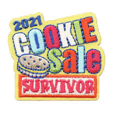 2021 Cookie Sale Survivor Fun Patch In 2020 Cool Patches Girl Scout Patches Girl Scout Cookie Patch
