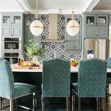 The tile colors, thereflective surface, and illumination from light sources can. Blue Mediterranean Mosaic Kitchen Backsplash Tiles Design Ideas