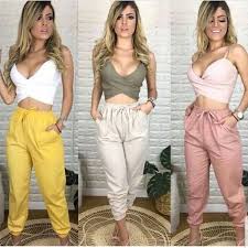 Look Calça Jeans Com Elastico Na Perna Pin De Judy Em Moda Casual Calcas Jogger Looks Looks Femininos