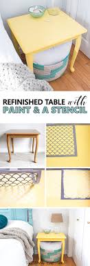 Maybe you would like to learn more about one of these? How To Refinish A Table With Paint And A Stencil Sustain My Craft Habit
