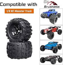 Amazon.com: GoHobby 3.8 RC Tires with 17mm Hex Wheels for Traxxas Maxx V2  Arrma Kraton Typhon Notorious 3S 6S 1/8 Scale RC Monster Truck 4pcs : Toys  & Games
