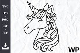 Download Unicorn Clipart Unicorn Flowers Svg Graphic By Wanchana365 Creative Fabrica