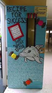 Whether you're using a theme or decorating with student names in calligraphy, there are so many ways to make it note: Recipe For Success Ocean Themed Classroom Door Decorating Idea Supplyme