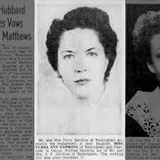 Engagement Announcement of Clara Ann Dawkins 1950