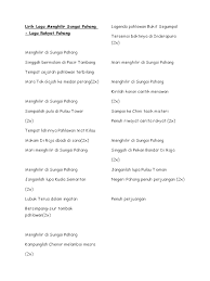 Pahang fa selangor fc soccerway. Lirik Lagu Menghilir Sungai Pahang
