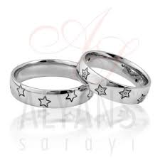 Bayan Altin Erkek Gumus Alyans Altinalyans Gumusalyans Weddingrings Trauringe Star Yildiz Alyans Dugun Yuzukleri Gumus