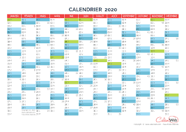 Planning semaine du 07 septembre 2020. Calendrier Annuel Annee 2020 Avec Jours Feries Calenweb Com