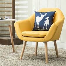 Hoban Elegant Armchair In 2020 Yellow Accent Chairs Fabric Armchairs Upholstered Fabric
