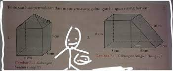 Memberi tugas individu di rumah ii. Tolong Tentukan Luas Permukaan Dari Masing Masing Gabungan Ruang Berikut Dengan Cara Brainly Co Id
