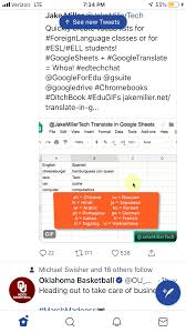 Pin By Kathy Casebeer Luetjen On El Classroom Google Sheets Edtech Foreign Language