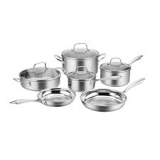 Cuisinart Multiclad 10 Piece Stainless Steel Cookware Set Silver Cookware Set Stainless Steel Stainless Steel Cookware Cookware Set