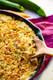 Creamy Zucchini Sausage Casserole Oh Sweet Basil Recipe Sausage Casserole Recipes Sausage Casserole Yellow Squash Recipes