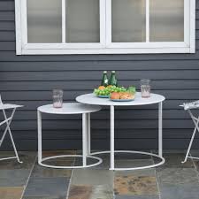Garten & freizeit bietet eine vielzahl von verschiedenen beistelltischen. Outsunny Beistelltisch 2er Set Garten Kaufland De