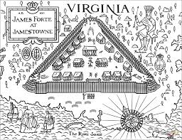 Jamestown Fort Coloring Page Free Printable Coloring Pages Jamestown Jamestown History History Printables