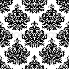 Wallpaper design background for kids room. Seamless Victorian Floral Black And Stock Vector Colourbox