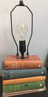 Stacked Book Lamp Book Lamp Vintage Antique Handmade Etsy Book Lamp Lamp Handmade Lamp