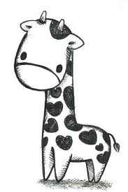 Super Cute I Am So Drawing This Random Pinterest Baby Animal Drawings Giraffe Drawing Cute Drawings