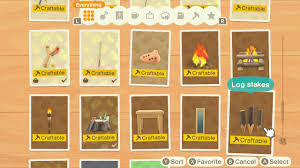 Animal Crossing New Horizons How To Craft Log Stakes