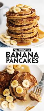 Wake Up And Make Yourself A Batch Of These Healthy Peanut Butter Banana Pancakes They Are M Peanut Butter Banana Peanut Butter Banana Pancakes Banana Pancakes