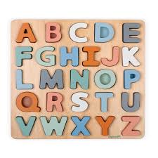 Puzzles can help kids develop fine motor skills while they exercise critical and logical thinking muscles. Sweet Cocoon Holzpuzzle Alphabet Mit Kreidetafel Holz Puzzles Fur Kleinkinder Janod