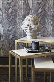 Marble Top Brass Effect Nest Of 3 Tables Rockett St George Rockett St George Wooden Coffee Table Stylish Furniture