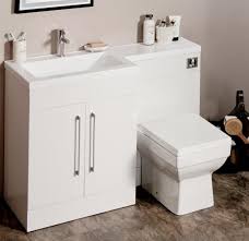 Cabinets.com sells a variety of bathroom vanities with the same great construction as our other cabinets. L Shaped Gloss White Vanity Unit And Wc Combination Lh