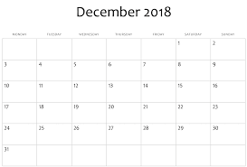 Printable December 2018 Calendar Word Calendar Word December Calendar Monthly Calendar Printable