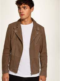 Selected Homme Suede Biker Jacket Men S Coats Jackets Clothing Topman Biker Jacket Men Suede Biker Suede Biker Jacket