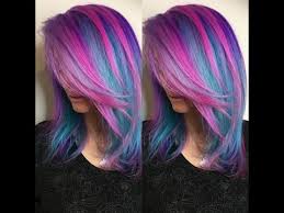 As of right now, you could put blue dye over the brassy color you have, but it'll likely end up a muddy greenish color. Blue And Purple Hair Ideas Youtube