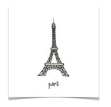 Paris 8x8 Print 8x8 Print Eiffel Tower Illustration Paris