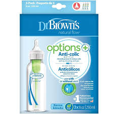 Buy Dr Browns Options Anti Colic With Level 1 Teat Narrow Neck Feeding Bottle 250ml 3 Pack Online At Chemist Warehouse