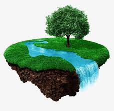 Island Clipart Floating Island Air Island Environmental Protection Green Tree River Floating Island Air Environmental Protection Nature Images Clip Art Idyllic