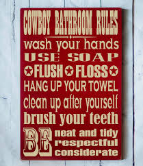Unit price / per parked horse western hand stenciled oval jute rug. Cowboy Bathroom Quotes Quotesgram