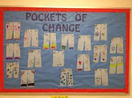 Bulletin Board Idea For Money Dimes Nickels And Pennies Elementary School Bulletin Boards School Bulletin Boards School Fund