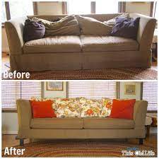 Easy Diy Save For A Tired Old Sofa Sofa Makeover Couch Makeover Old Sofa