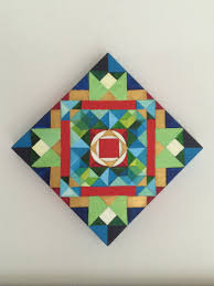 10x10 Acrylic Response To Hilary S Ceramic Quilt Ideation Barn Quilt Barn Quilts Quilts