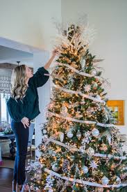 Home heritage 10 foot mahogany pine cashmere quick set prelit artificial christmas tree with clear white lights and metal stand. How To Decorate Your Christmas Tree Curls And Cashmere