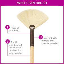 White Fan Brush Fan Brush Brush Shimmer Powder
