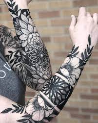 True Art In Graphics Tattoos By Jayce Wallingford Inkppl Floral Tattoo Sleeve Full Sleeve Tattoos Half Sleeve Tattoo