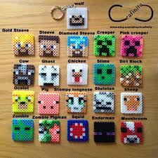 Please Request A Custom Order For 10 Items For Discount They Are Inspired From Minecrafts Game The Cute M Strijkparels Minecraft Strijkkralen Strijkparels