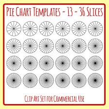 Pie Chart Or Fraction Templates For 13 36 Slices Clip Art Set Commercial Use