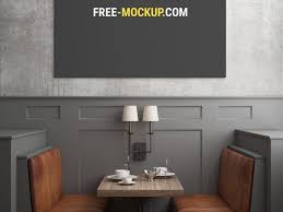 Restaurant Poster Painting Mockup Free Mockup Restaurant Poster Restaurant Mockup