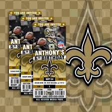 The logo represents the city of new orleans' connection to its french past. New Orleans Saints Ultimate Party Package Sports Invites