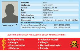Notfallausweise erhalten sie hier kostenlos zum download. Notfall Ausweis Allergy Co At
