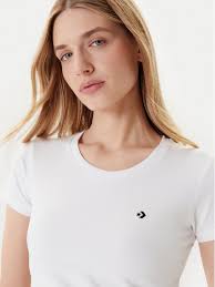 Converse T-shirt 10027252-A01 Bianco Slim Fit