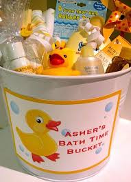 With everything from tearless shampoo to bath booties, this baby gift basket comes complete with everything you could possibly need to give baby a bath to remember. Rubber Ducky You Re The One Rubber Ducky Baby Shower Baby Gifts Baby Shower