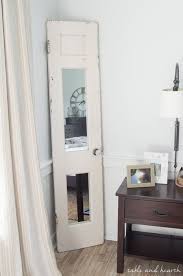 (it's us!) add glamour and a spacious feel to your home with mirrors in a variety of styles. Beautiful Farmhouse Full Length Mirror A Chippy Vintage Door Was Easily Transformed Into A Floor Mirror Www Tableand Blogger Home Projects We Love In 2019