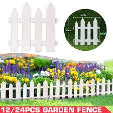 White picket fence garden border. Kwanshop 12 Pack White Vinyl Picket Garden Border Fence 12 24 Feet Long Garden Border Fencing Fence Pannels Walmart Com Walmart Com