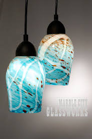 Medium 6 5 Turquoise Speckled Red With Amber When You Purchase You Are Buying This Light Ooak Blown Glass Pendant Light Blown Glass Pendant Glass Blowing