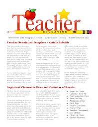Newsletters for teachers are an organized way of informing all parents and students that you're teaching about the events, news, discussions, etc there is no single format of newsletters for teachers and you can include anything in the newsletter that you're making depending on the kind of. 30 Editable Classroom Newsletter Templates Weekly Monthly